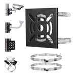Security Camera Holder Pole Clamp Bracket 360 Degree Adjustable Steel Mounting Stand