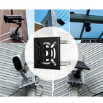 Security Camera Holder Pole Clamp Bracket 360 Degree Adjustable Steel Mounting Stand