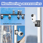 Security Camera Holder Pole Clamp Bracket 360 Degree Adjustable Steel Mounting Stand