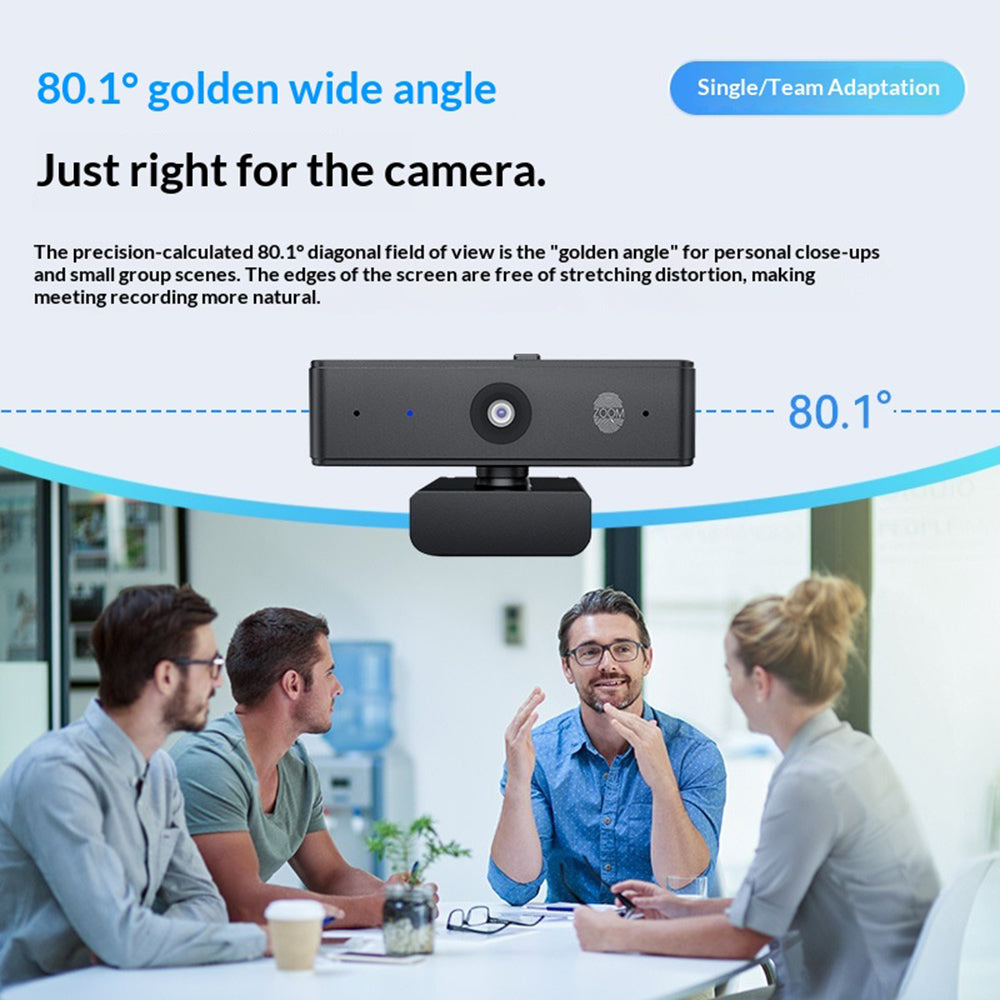 H501 4K Webcam Auto Focus Noise Reduction USB Camera for Video Conference / Live Streaming / Online Meeting
