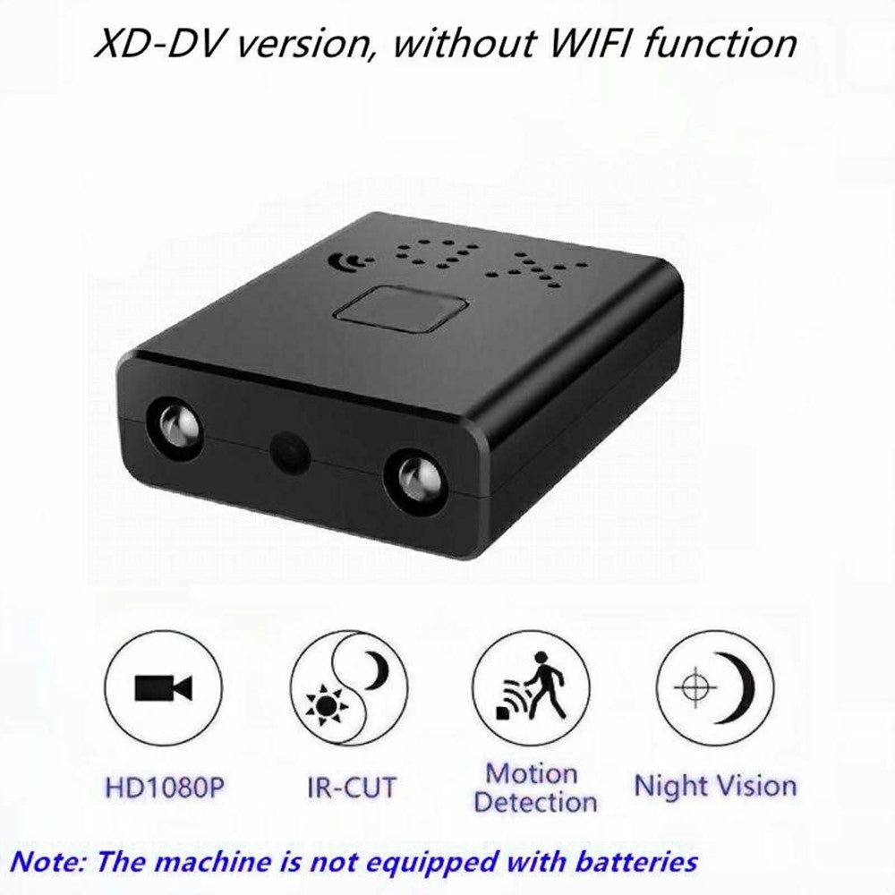 XD Ultra Mini Camera without TF Card 1080P HD Video Recorder Night Vision Motion Detection for Home Security
