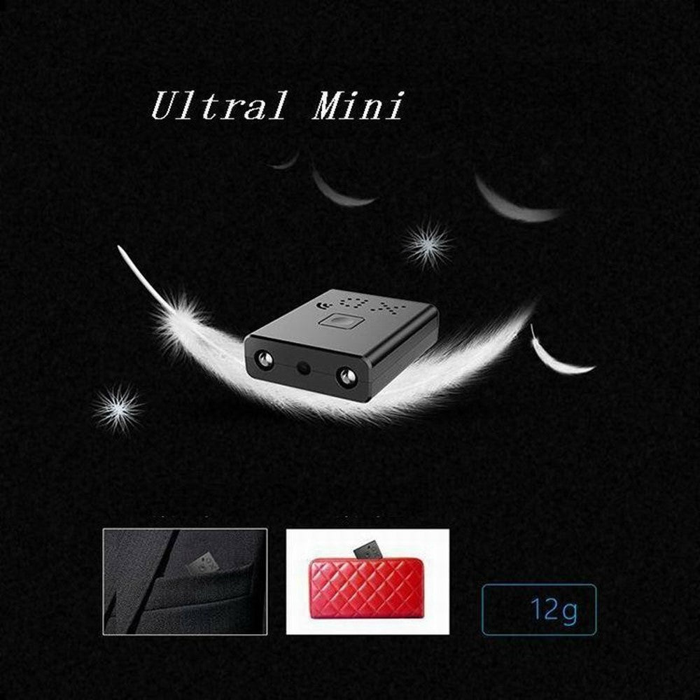 XD Ultra Mini Camera with 32GB TF Card + Card Reader 1080P HD Video Recorder Night Vision Motion Detection for Home Security