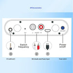 AU680 Wireless Audio Transmitter Receiver Set 590-619MHz 100M Range 10CH for Home Entertainment