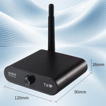 AU5810 5.8G Wireless Audio Transmitter Receiver Set 100M Range 1TX to 10RX Hi-Fi AUX Adapter for Multi-Room