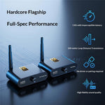 AU5810 5.8G Wireless Audio Transmitter Receiver Set 100M Range 1TX to 10RX Hi-Fi AUX Adapter for Multi-Room