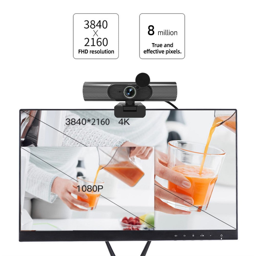 L22 4K HD USB Camera Built-in Microphone Webcam for Live Streaming Online Classes