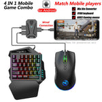 HXSJ A883 Kablet RGB Gaming Mus + V100 Gaming Tastatur med 35 Taster til Én Hånd + P8 Bærbar Tastatur-Mus-Konverter til Android