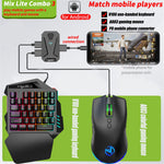 HXSJ A883 Kablet RGB Gaming Mus + V100 Gaming Tastatur med 35 Taster til Én Hånd + P8 Bærbar Tastatur-Mus-Konverter til Android