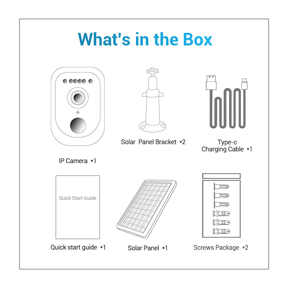 ESCAM QF370 3MP WiFi Cloud Storage Camera PIR Alarm Night Vision Two-way Audio Home Shop Security IP Camera with Solar Panel