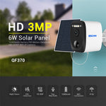 ESCAM QF370 3MP WiFi Cloud Storage Camera PIR Alarm Night Vision Two-way Audio Home Shop Security IP Camera with Solar Panel