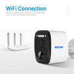 ESCAM QF370 3MP WiFi Cloud Storage Camera PIR Alarm Night Vision Two-way Audio Home Shop Security IP Camera with Solar Panel