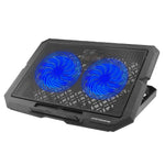 X3 Laptop Cooling Pad 7 Speed Adjustable Silent Fan Stand With Dual 14CM Fans USB Powered Height Adjustable