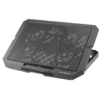 X4 Laptop Cooling Pad 4 Fan Height Adjustable 7 Levels Speed Control Noiseless Stand