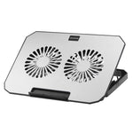 N22 Justerbar Laptop Kølestander Telefonholder Bærbar Notebook-køler med 2 USB-porte