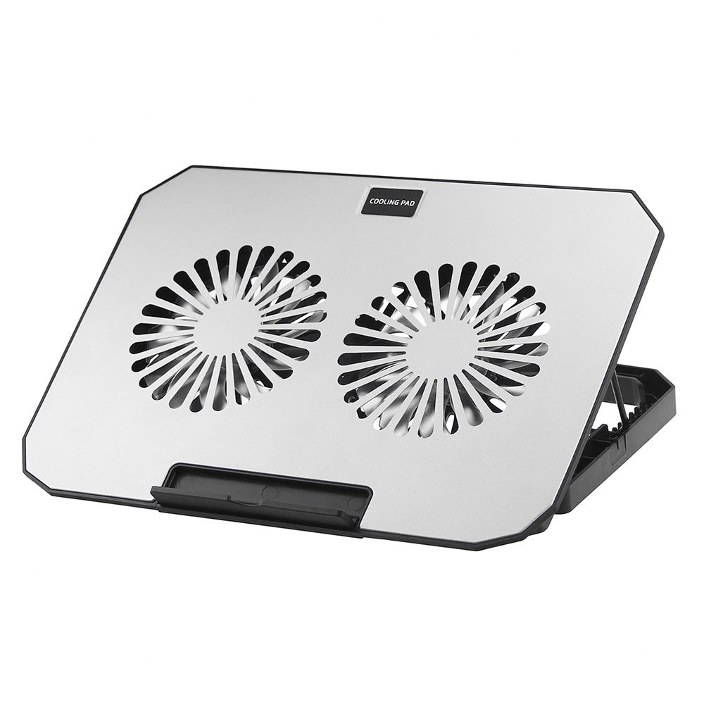 N22 Justerbar Laptop Kølestander Telefonholder Bærbar Notebook-køler med 2 USB-porte