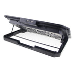 N22 Justerbar Laptop Kølestander Telefonholder Bærbar Notebook-køler med 2 USB-porte