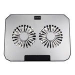 N22 Justerbar Laptop Kølestander Telefonholder Bærbar Notebook-køler med 2 USB-porte