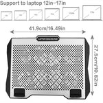 S601 Adjustable Height Gaming Laptop Cooling Pad RGB Light Notebook Cooler with Phone Holder