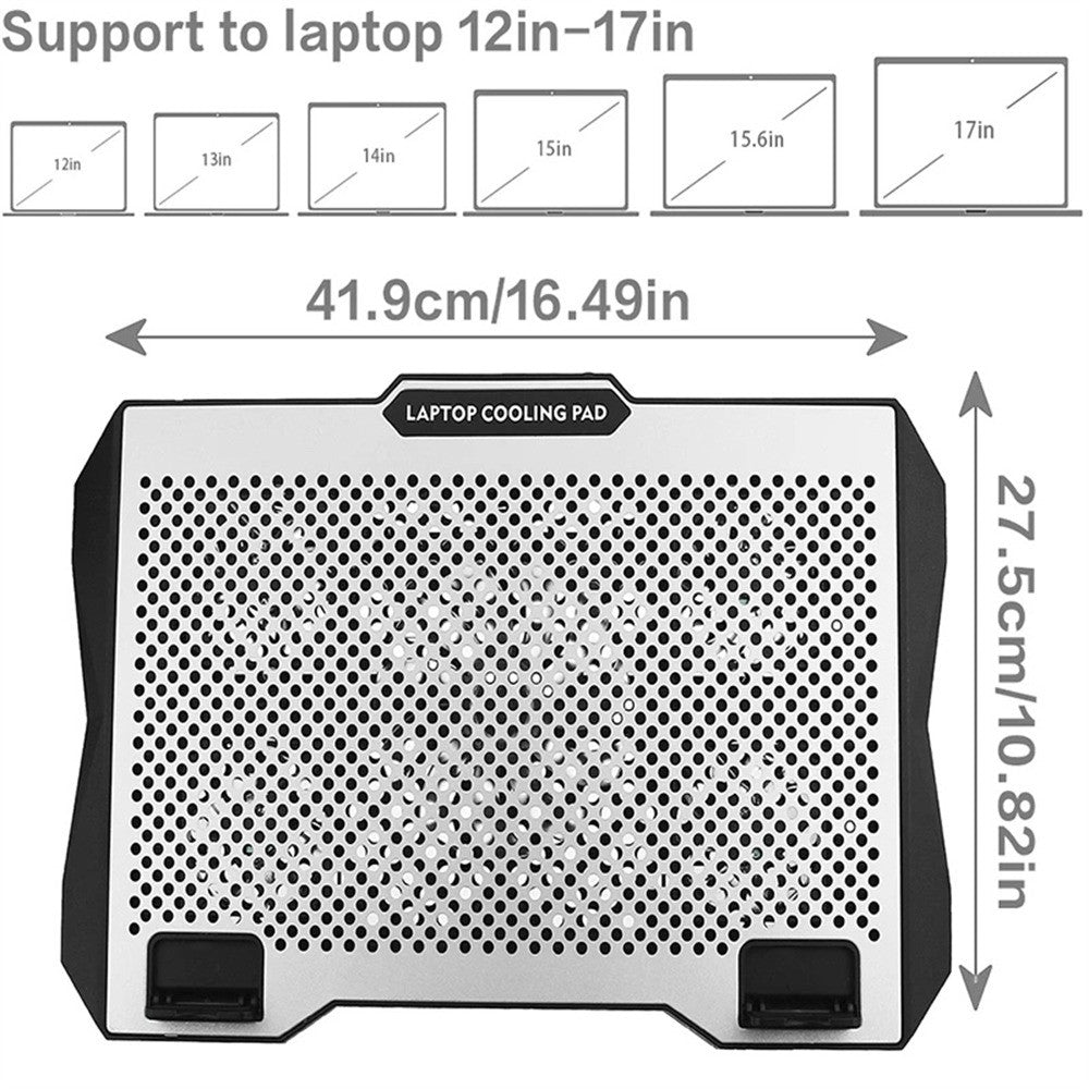 S601 Adjustable Height Gaming Laptop Cooling Pad RGB Light Notebook Cooler with Phone Holder