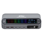PD 3.1 140W GaN Desktop Charger Digital Display Multi-port Charging Station with Retractable Type-C Cable