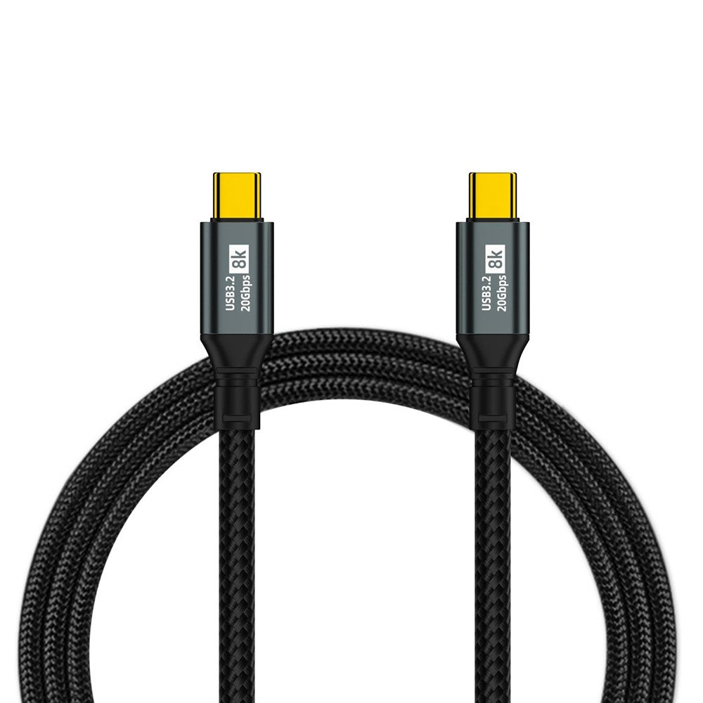 D33205 50cm USB 3.2 Type-C to Type-C Cable 8K 20Gbps 100W Fast Charging Data Cable