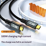 D33205 50cm USB 3.2 Type-C to Type-C Cable 8K 20Gbps 100W Fast Charging Data Cable