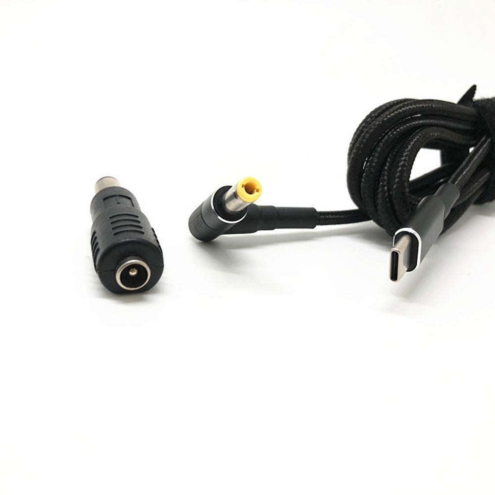 1.5m Multifunctional USB-C to DC Power Cable PD Fast Charging Power Cord with 10Pcs Adapters for Laptop