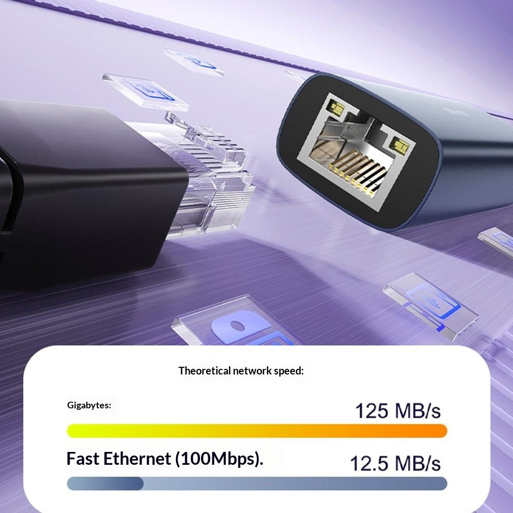 LDNIO RJ-01UC USB-A + USB-C til RJ45 Gigabit Ethernet Adapter Dobbeltport Kabelbaseret Netværkskonverter til Bærbar og Stationær Computer