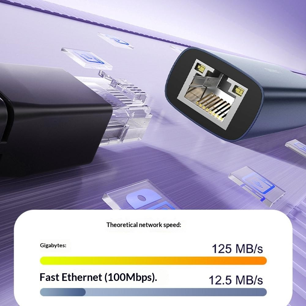 LDNIO RJ-01UC USB-A + USB-C til RJ45 Gigabit Ethernet Adapter Dobbeltport Kabelbaseret Netværkskonverter til Bærbar og Stationær Computer