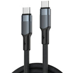 LDNIO LC352C 2m USB-C to USB-C Braided Cable 65W PD Fast Charging Data Cable with Reinforced Metal Connector for Laptop Phone