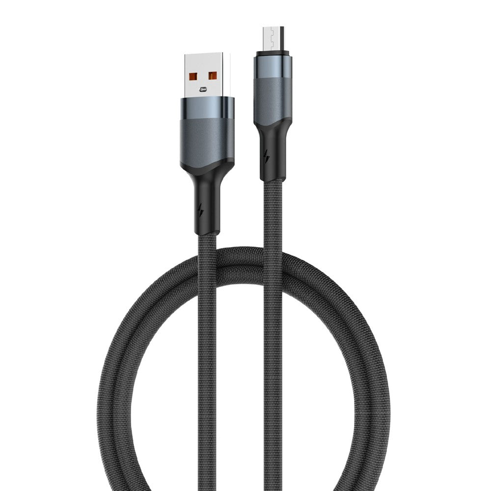 LDNIO LS351-M 1m USB-A till Micro USB-kabel 50W Snabbladdande Flätad Datakabel för Android