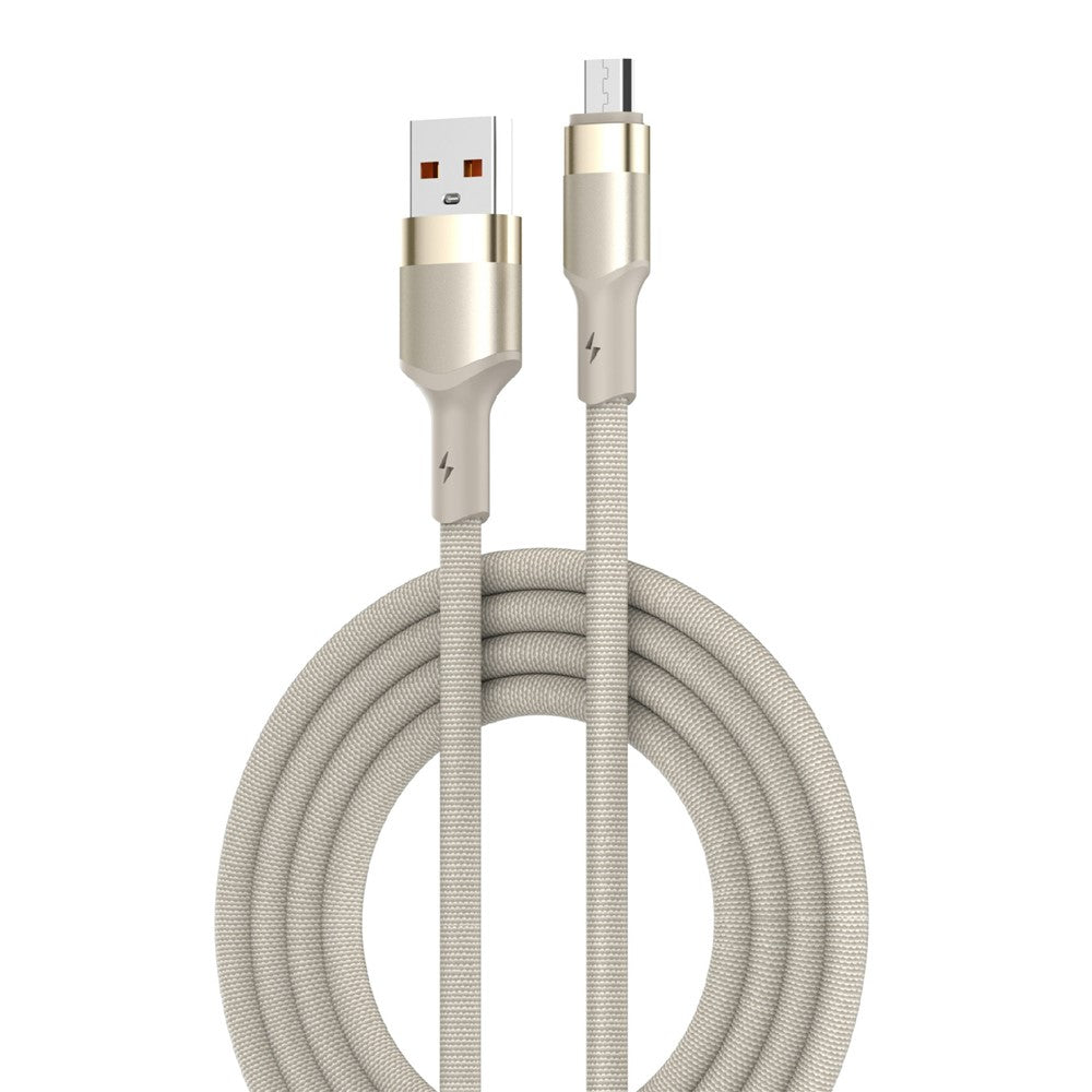 LDNIO LS352-M 1m USB-A til Micro-USB-kabel 50W Hurtigopladende Flettet Datakabel med Forstærket Metalkonnektor