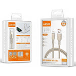LDNIO LS352-M 1m USB-A til Micro-USB-kabel 50W Hurtigopladende Flettet Datakabel med Forstærket Metalkonnektor