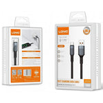 LDNIO LS351-L 1m USB-A til iP (5-14) Flettet Kabel 50W Hurtig Opladning Forstærket Metalkonnektor Datakabel