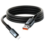 LDNIO LS351-L 1m USB-A til iP (5-14) Flettet Kabel 50W Hurtig Opladning Forstærket Metalkonnektor Datakabel
