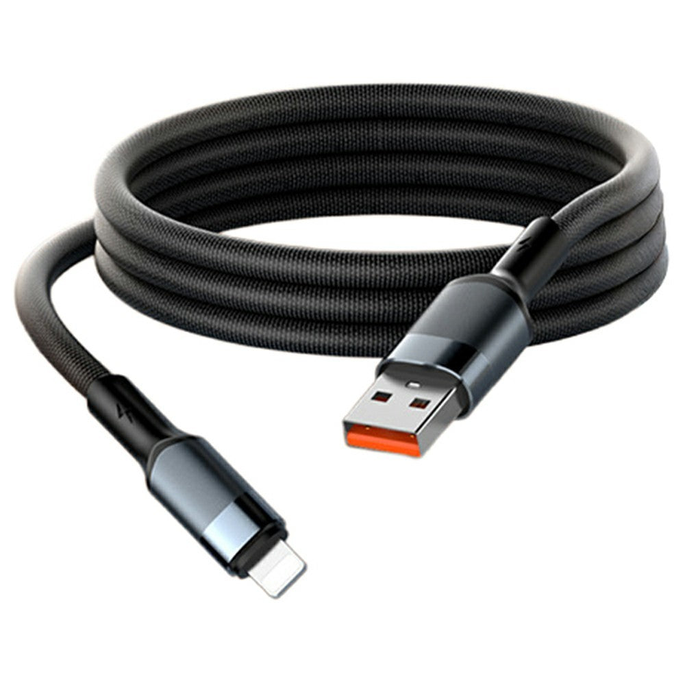LDNIO LS351-L 1m USB-A til iP (5-14) Flettet Kabel 50W Hurtig Opladning Forstærket Metalkonnektor Datakabel