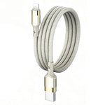 LDNIO LS352-L 2m USB-A to iP (5-14) Cable 50W Fast Charging Braided Date Cord with Reinforced Metal Connector for iPhone iPad