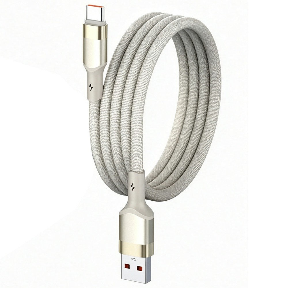 LDNIO LS351-C 1m USB-A to Type-C Cable 50W Fast Charging Reinforced Metal Connector Braided Date Cable