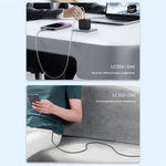 LDNIO LC351c 1m USB-C til USB-C kabel 240W PD hurtigopladende flettet datakabel til bærbar computer, telefon