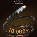 LDNIO TC10c 50cm USB4.0 Cable USB-C to USB-C 240W Fast Charging 8K Video 40Gbps Data Transfer Cable Compatible with Thunderbolt 3 / 4