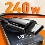 LDNIO LC921c-240W 1m USB-C to USB-C Cable 240W PD3.1 Fast Charging Braided Data Cable for Laptop Phone