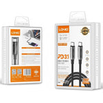 LDNIO LC921c-240W 2m USB-C til USB-C Kabel 240W PD3.1 Hurtigopladende Flettet Datakabel til Bærbar Telefon