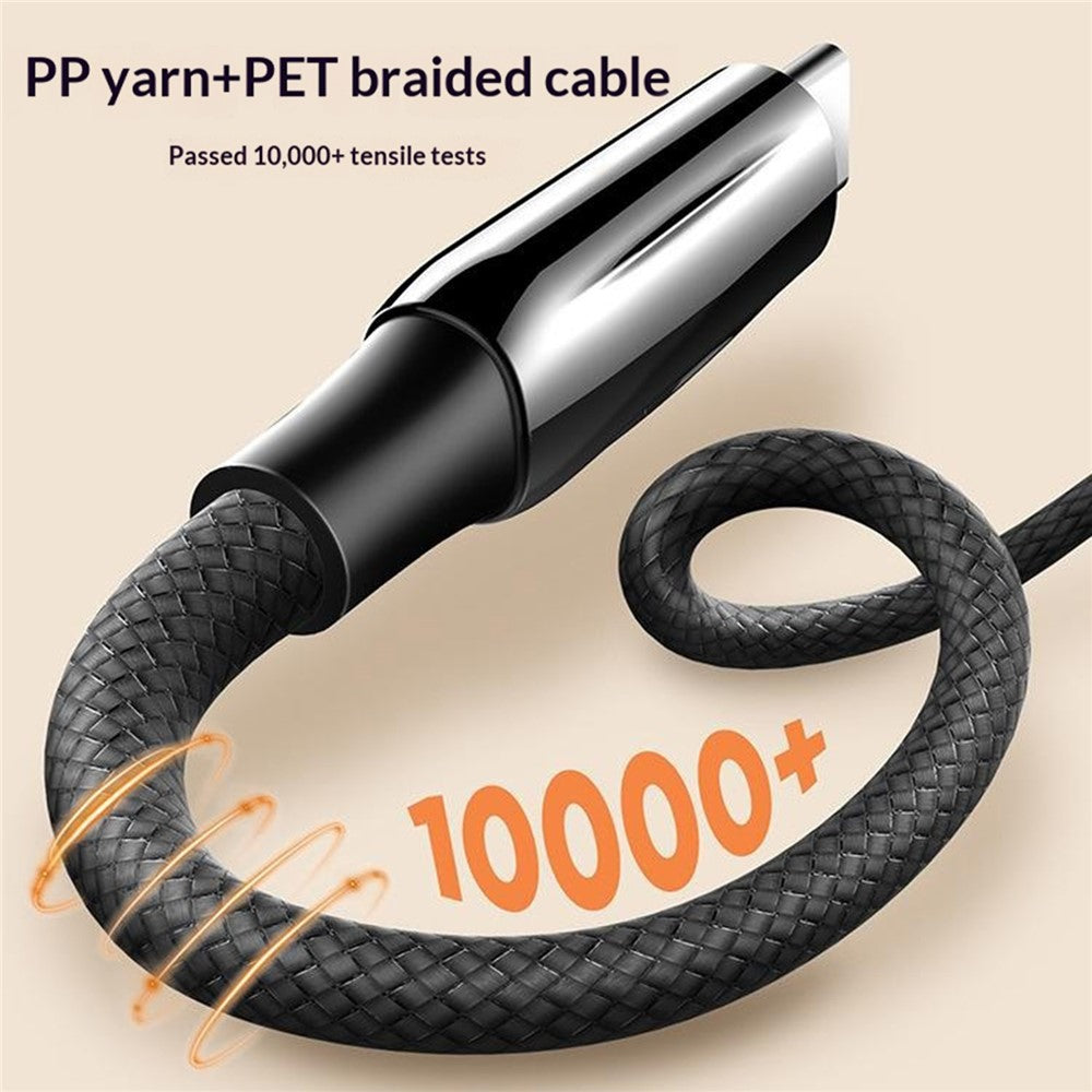 LDNIO LC921c-240W 2m USB-C til USB-C Kabel 240W PD3.1 Hurtigopladende Flettet Datakabel til Bærbar Telefon