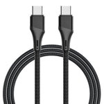 LDNIO LC631c-100W 1m USB-C to USB-C Cable 100W PD Fast Charging Braided Data Cable for Laptop Phone - Grey