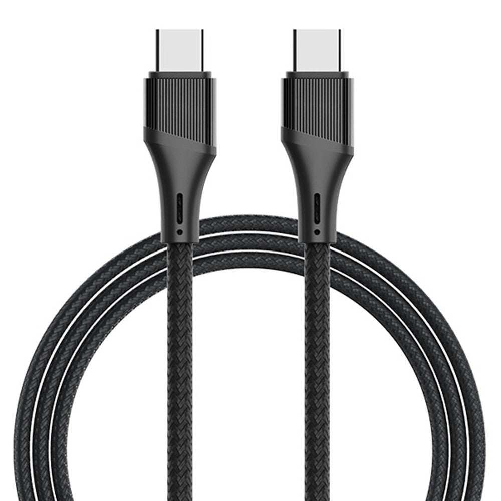 LDNIO LC631c-100W 1m USB-C to USB-C Cable 100W PD Fast Charging Braided Data Cable for Laptop Phone - Grey