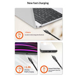 LDNIO LC631c-100W 1m USB-C to USB-C Cable 100W PD Fast Charging Braided Data Cable for Laptop Phone - Grey
