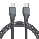 LDNIO LC631c-100W 1m USB-C to USB-C Cable 100W PD Fast Charging Braided Data Cable for Laptop Phone - Grey