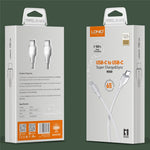 LDNIO LC122-C 2m USB-C to USB-C Cable 65W PD  /  QC Fast Charging Data Cord for Huawei Xiaomi Honor