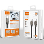 LDNIO LC122-C 1m USB-C to USB-C Cable PD 65W Fast Charging Braided Data Cord for Laptop Tablet Phone