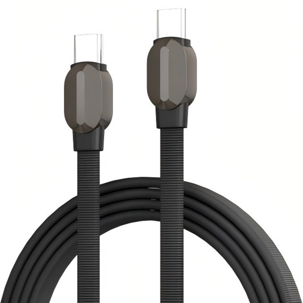 LDNIO LC122-C 1m USB-C to USB-C Cable PD 65W Fast Charging Braided Data Cord for Laptop Tablet Phone